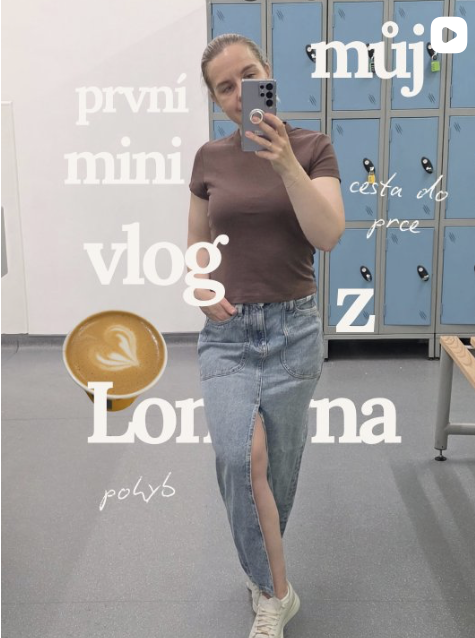 Instagram příspěvek – první mini vlog